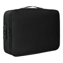 Gnwei Fireproof Document Box, Hard Case Fireproof File Organizer with Lock and Accordion File Folder, Portable Safe Box for Home Office Travel to Storage Important Documents Laptop