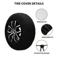 thumbnail image 2 of Honeii Cute Dog Print Tire Covers, Waterproof Anti-UV Sun Snow Rain Tire Covers for Trailers, RV, Camper, SUV, Truck-16 inch, 2 of 6