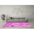thumbnail image 3 of Ahgly Company Indoor Round Patchwork Pink Transitional Area Rugs, 3' Round, 3 of 4