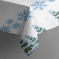 thumbnail image 3 of Merry Christmas Table Cover Wrinkle Resistant Washable Tablecolths Table Covers Winter Snowflake Tablecloth for Party Picnic Dinner Decor Rectangle,60x84inches, 3 of 5