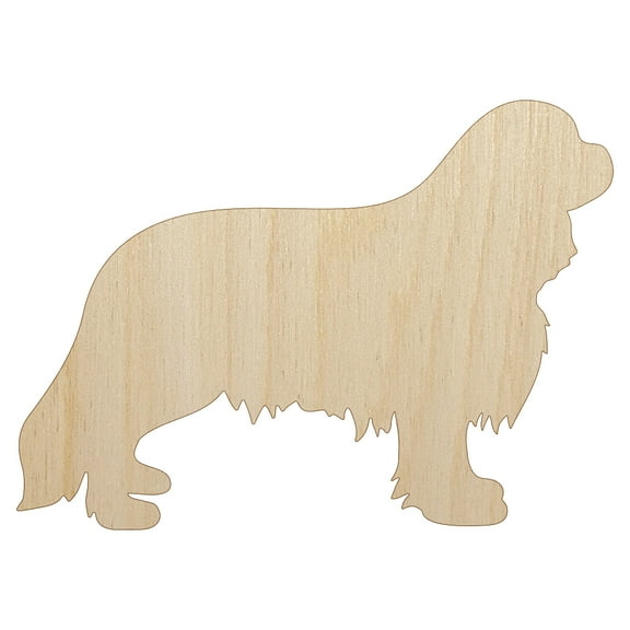 Cavalier King Charles Spaniel Dog Solid Wood Shape Unfinished Piece Cutout Craft DIY Projects - 4.70 Inch Size - 1/8 Inch Thick
