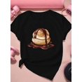 thumbnail image 2 of Women's Sports Tee - Sweet Indulgence Cream Puff Chocolate Design, Short Sleeve, Round Neck, 100% CoCamisetas para mujer, lindas camisetas con estampado gráfico, de manga corta, estilo casual, para ve, 2 of 8