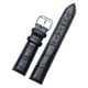 thumbnail image 1 of Decoración de correa de reloj con hebilla de acero inoxidable de cuero de moda para hombres y mujeres (negro-14 mm), 1 of 2