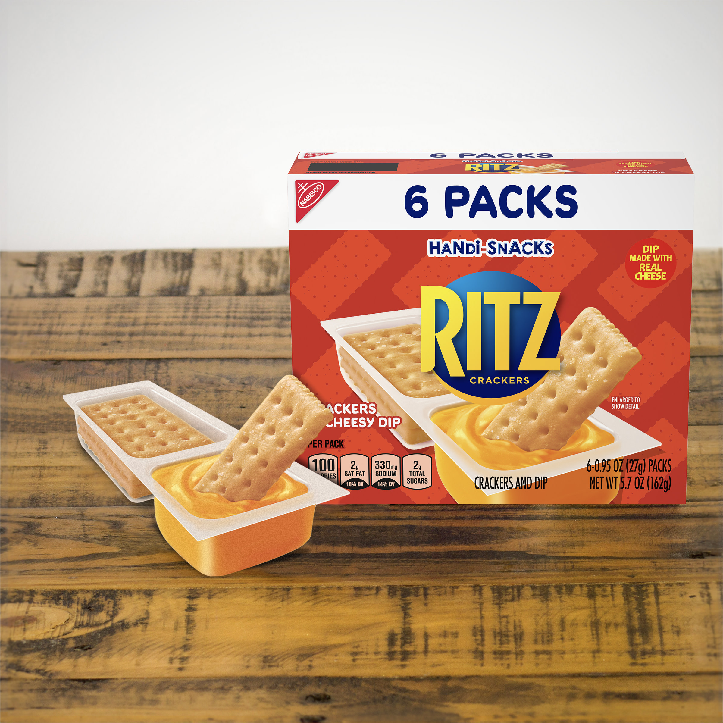Handi-Snacks RITZ Crackers 'N Cheesy Dip Snack Packs, 6 Snack Packs - image 3 of 14