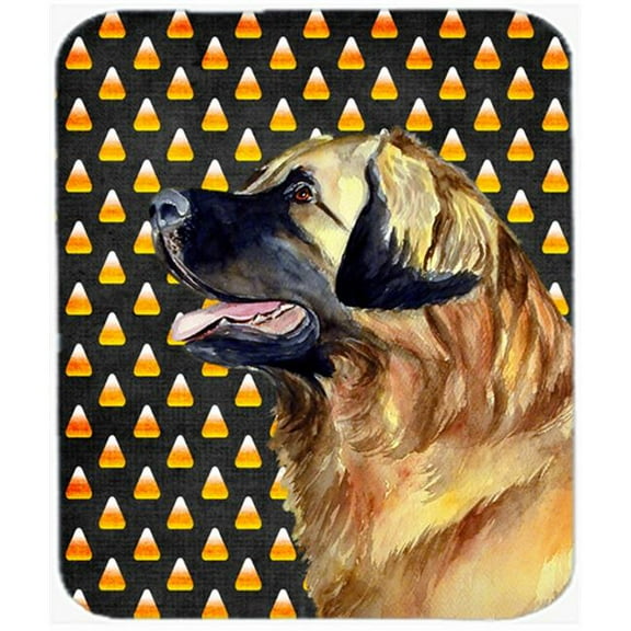 Carolines Treasures  Leonberger Candy Corn Halloween Portrait Mouse Pad