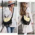 thumbnail image 5 of Fringe Crossbody Bag Women's Crossbody Handbags 13.39x6.69x3.62Inch Bank Card Bag Cash Bag Key Bag Go Shopping Fashion Smiling Bees Yellow Honeycomb, 5 of 7