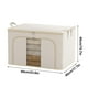 thumbnail image 2 of Cesto de almacenamiento de ropa | Cesta de tela plegable de gran capacidad, organizador de doble puerta con ventana transparente | Organizador de armario que ahorra espacio para ropa, colchas,, 2 of 5