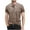 Brown, variant on Xihbxyly Mens Shirts Button Soft Fitted Tees Crew Neck Short Sleeve Soft Fitted Tees Casual Tops Solid Regular Fit Mens Dress Shirts Trendy for Outdoor