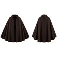 thumbnail image 4 of HXWCHs Victorian Gothic Court Gown Women Solid Color Fitted Waist Medieval Court Occasion Dress Brown One Size, 4 of 4