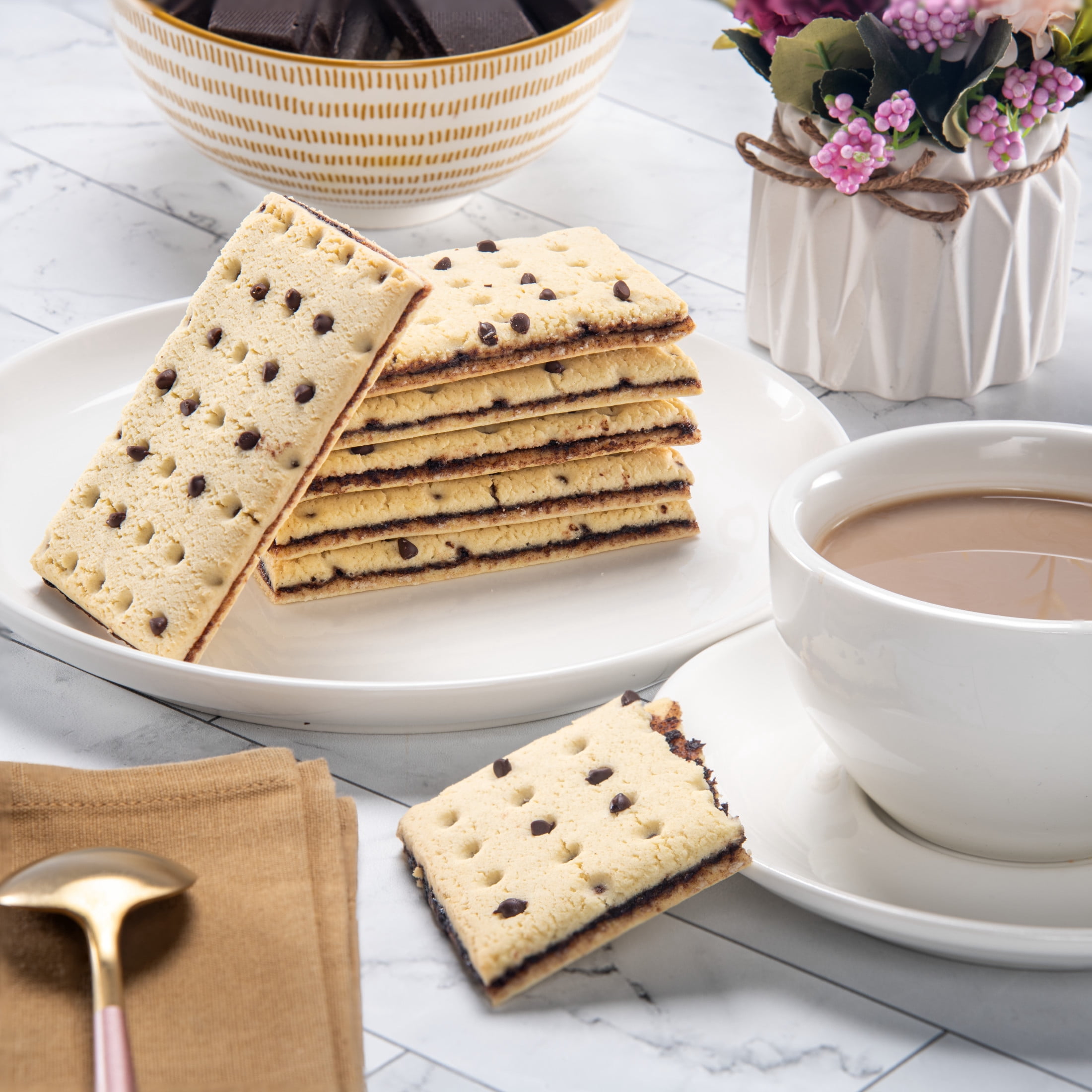 (3 pack) Katz Gluten Free Chocolate Chip Toaster Pastries, Breakfast Foods, Shelf-Stable, Gluten Free, Nut Free, Kosher (1 Pack, 8.0 Ounce Each)