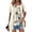 Beige, variant on Short Sleeve Shirts for Women,Fake Two Piece Tops,Layered Pleated Tunic Blouses Summer Shirts,Loose Hide Belly Open Front Cardigan Style,Floral Print Ruched Pleat Tops Black S