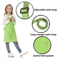 thumbnail image 3 of TOPTIE Kids Aprons with Pocket & Adjustable Strap, Child Chef Bib Apron for Kitchen Cooking Baking Painting-Green-M, 3 of 8