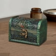 thumbnail image 4 of Segolike Decorative Storage Box,Wooden Jewelry Box Organizer Trinket Box Hinged Treasure Chest for Hair Clips Pendants Earrings Brooch Green, 4 of 7
