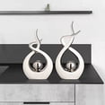 thumbnail image 5 of XUANYI-Pcrown Modern Abstract Art Ceramic Statue Home Decoration-Sculpture Decoration Ornaments For Living Room Dining Room Office Cabinet Bar Shelves Table Center Pieces (White Small), 5 of 7