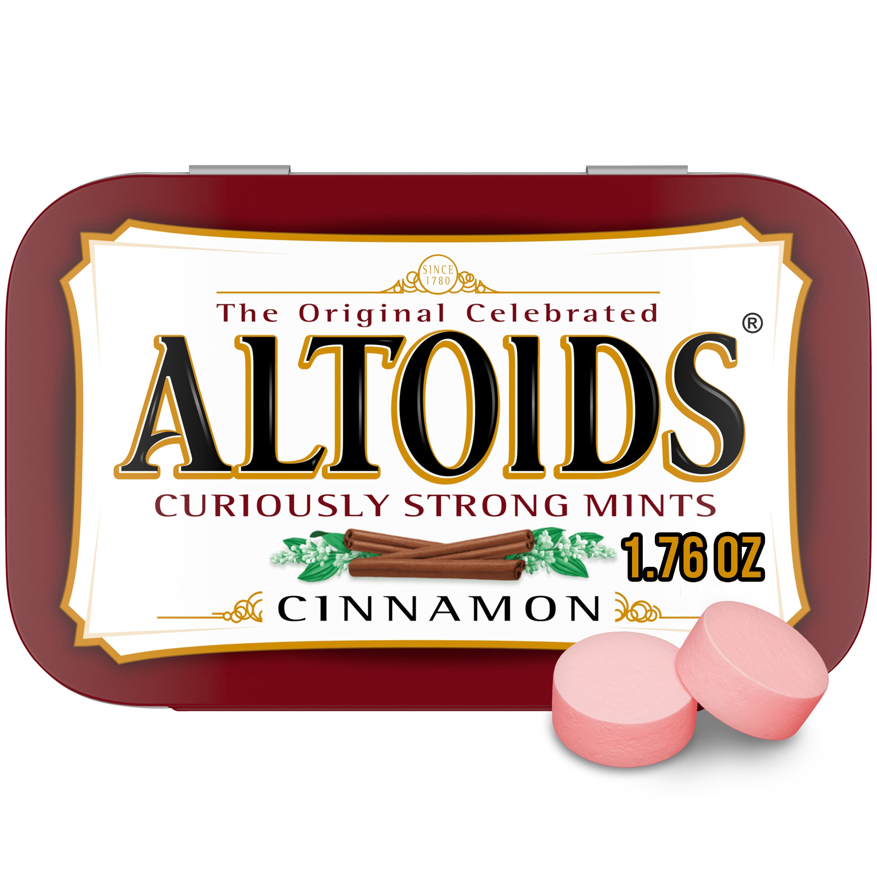 (2 pack) Altoids Cinnamon Breath Mints - 1.76 oz Tin