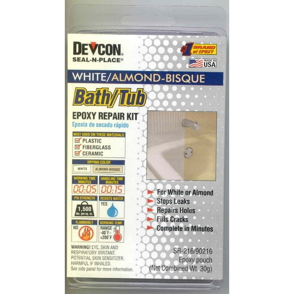 Devcon 1.06 Oz. Fiberglass, Porcelain & Plastic Epoxy Repair Kit