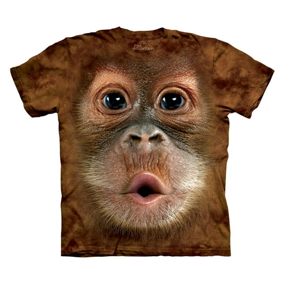 Big Face Orangutan Adult Shirt (Pinecone, X-Large)
