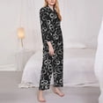 thumbnail image 3 of Fotbe Snake Conjunto de Pijama de Manga Larga para Mujer con Estampado, Ropa de Dormir de 2 Piezas, Conjunto de Casa Suave y Cómodo con Bolsillos-Small, 3 of 7