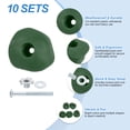 thumbnail image 3 of Rock Climbing Holds, 10 Pcs Climbing Rock Wall Grips with Single Holes for Playground Accessories, Green-D, 3 of 7