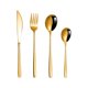 thumbnail image 1 of Cuchillo, tenedor y cuchara de acero inoxidable 304, cuchara de café de postre occidental chapada en oro creativa, cuchillo y tenedor para carne, 1 of 2