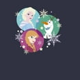 thumbnail image 2 of Women's Frozen Character Snowflakes  Graphic Tee Navy Blue Small, 2 of 5