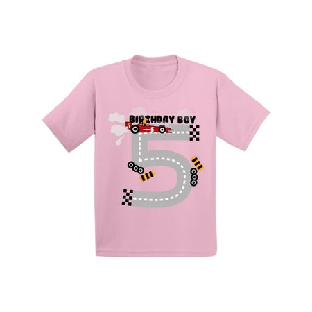 

Awkward Styles Birthday Boy Race Car Toddler Shirt Race Car Birthday Party for Toddler Boys Funny Birthday Gifts for 5 Year Old 5th Birthday T Shirt Fifth Birthday Outfit Race Tshirt for Birthday Boy