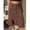 Brown, variant on Brown Cotton Denim A-Line Skirt With Button Front And Pockets