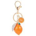 thumbnail image 1 of Elegant Lemon-shaped Key Chain Pendant Alloy Rhinestone Inlaid Fruit Keychain, 1 of 3