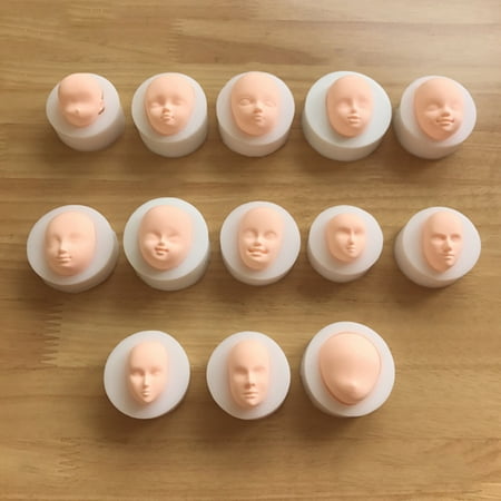 

Yin 3D Face Clay Fondant Silicone Mold Cake Chocolate Candy Baking Decorating Tool