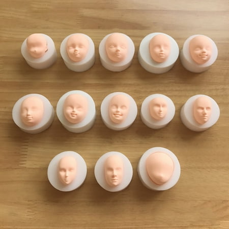 

3D Face Clay Fondant Silicone Mold - Cake Chocolate Candy Baking Decorating Tool