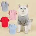 thumbnail image 5 of RotHome Pet Pullover T-Shirt for Small Cats and Dogs Soft Breathable Cotton Cat Shirts for Sphynx Hairless Kittens Apparel with Sleeves Comfortable Cat Recovery Suit Alternative Pink Small, 5 of 5