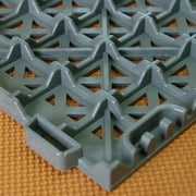 Greatmats StayLock Perforated PVC Plastic Interlocking Outdoor Wet Area and Home Playground Flooring, Deck and Pool Surround Floors Black, 26 Pack, 1x1 Ft x 9/16 inch