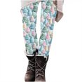 thumbnail image 4 of Stamzod Christmas Womens Casual Pants Slim Fit Stretch Yoga Leggings for Women Light blue XXL, 4 of 5
