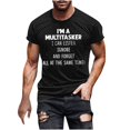 thumbnail image 2 of Qertyioot Hauts de Plage T-Shirt à Manches Courtes Imprimé à Col Rond pour Hommes, Mode Décontractée, 2 of 4