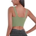 thumbnail image 5 of vigerkar Womens Denim Stretchy Vest Square Neck Sleeveless Tight Causal Basic Jean Tank Tops Summer Trendy (Green, L), 5 of 7