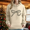 thumbnail image 6 of DPTALR George Women's Long Sleeve Printed Hooded Sweatshirt,Beige,Size M, 6 of 6