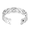 thumbnail image 1 of 14K White Gold Celtic Knot Weave Design Cuff Style Adjustable Toe Ring, 1 of 1
