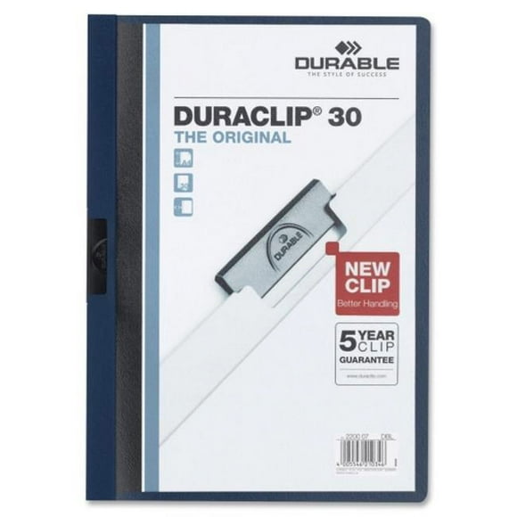 Durable Office Produits DBL220328 DuraClip Couverture de Rapport Capacité de 30 Feuilles 11 Po x 8,5 Po Marine