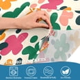thumbnail image 3 of Yayeee Kitchen Curtains Tier Pair Light Filtering 27"x24" Rod Pocket Short Cafe Window Panel, Floral Blooms, 3 of 7