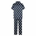 thumbnail image 5 of QLEICOM Womens Pajama Sets,Pajamas for Women Set,Women's Short Sleeve Print Pajama Sets with Pockets Casual V Neck 2 Piece Lounge Sets, 5 of 7
