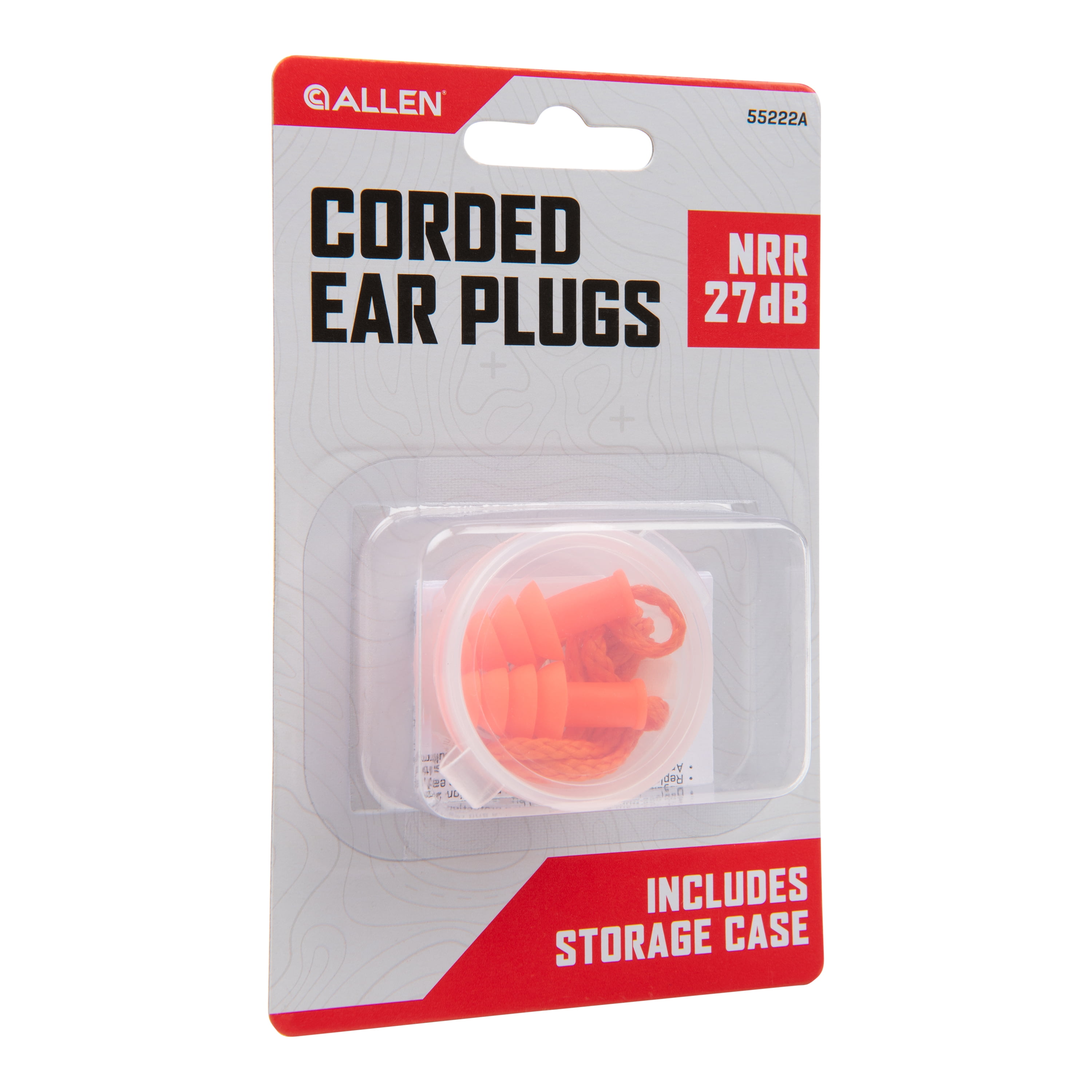 Allen Company Deluxe Reusable Hearing Protection Earplugs 1-Pair Orange