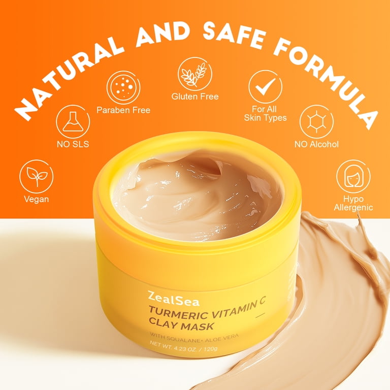 ZealSea Vitamin C Kaolin Clay Mask with Turmeric Brighten Deep