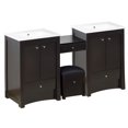 thumbnail image 1 of Imaginations Américaines 85.25 pouces W Vanity Set Noyer, 1 of 1