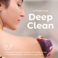 thumbnail image 5 of Mainbasics Exfoliating Silicone Body Scrubber Pro 2-In-1 Shower Scrubber For Body, Silicone Loofah And Body Exfoliator (Purple, Body + Exfoliate), 5 of 5