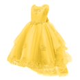 thumbnail image 4 of CPNG Girls' Elegant Sleeveless Lace & Tulle Flower Girl Dress with Embellished Bodice & Ruffled Skirt – Perfect for Weddings, Birthday Parties, and Special Occasions, 4 of 8