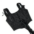 thumbnail image 7 of Womens Bustier Corsets Renaissance Vintage Lace Up Overbust Corset Tops Pirate Bodyshaper Waist Cincher Bodice Black, M, 7 of 7