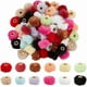 thumbnail image 1 of 72 cuentas esponjosas de 20 mm en 12 colores. Cuentas divertidas para decorar bolígrafos. Bolas de peluche adorables., 1 of 6