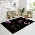 thumbnail image 4 of GZHJMY Soft Rug Large Area Rugs, Pink Hearts Valentine's Day Comfortable Indoor Carpet, Baby Play Mat for Living Room Bedroom Nursery Decor Floor Mat 63x48inch Carpet Runner, 4 of 6