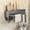 Gray (30x6.8x6cm), variant on Magnetic Knife Holder, Magnetic Knife Bar, Wall Mounted Knife Rack, Multifunctional Kitchen Organizer, No-Drill Installation, Iron and ABS, Removable Chopstick Cage, Hooks for Utensils, 1 Piece