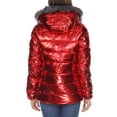 thumbnail image 3 of White Mark Women's Metallic Hooded Puffer Coat, 3 of 6